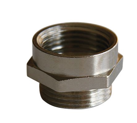 Sib Adr - Adaptateur 6 pans Pg 48din/M63 laiton nickelé