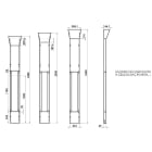 Sib Adr - Goulotte toute hauteur simple 65 mm + cornet