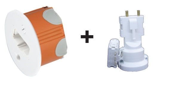 Sib Adr - Kit Sortie d'applique dcl R'PROOF diamètre 54 mm profondeur 40 mm + douille E27