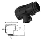 Sib Adr - Dérivation T clipsation extérieure 26-17-26 polypropylène modifié ral 9005