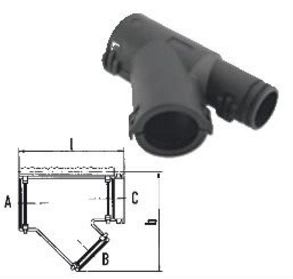 Sib Adr - Dérivation Y NW 22-22-22 polypropylène modifié ral 9005