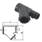 Sib Adr - Dérivation Y NW 22-22-22 polypropylène modifié ral 9005