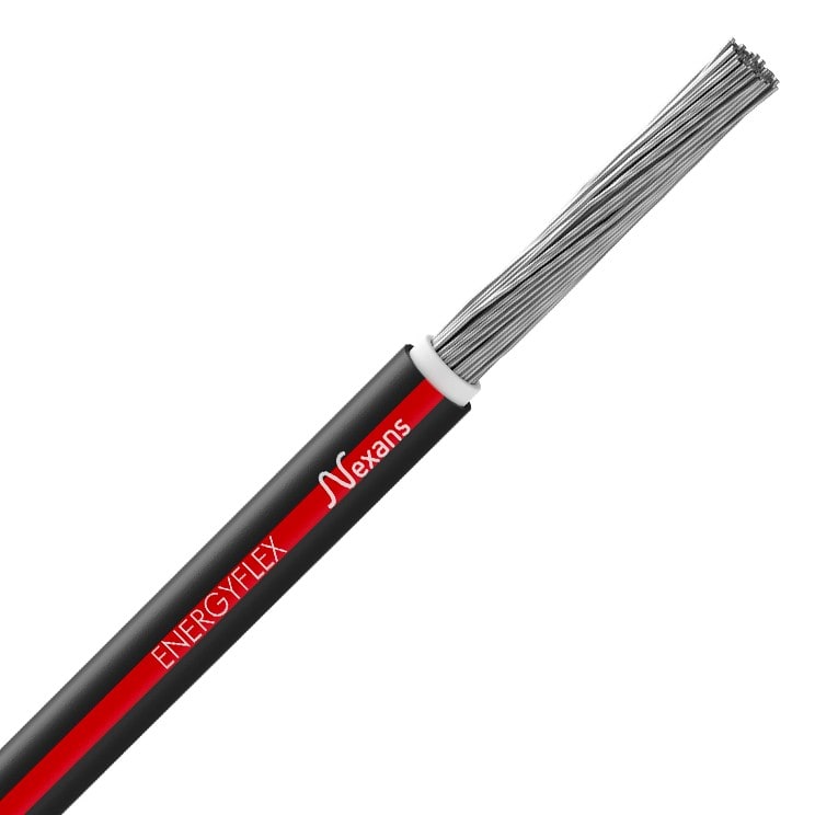 Nexans - Câble souple ENERGYFLEX 1x4 noir/rouge touret de 500 m