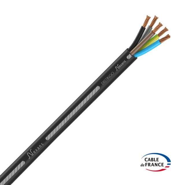 Nexans - 01248787 - Câble rigide R2V Distingo cuivre 5G16 touret 250m
