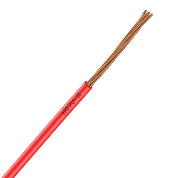 Nexans - Fil rigide H07V-R 1x10 Rouge couronne de 100m