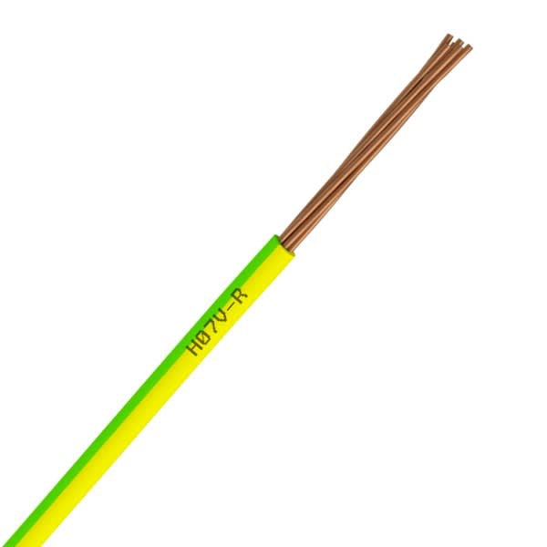 Nexans - Fil rigide H07V-R 1G16 Vert-jaune couronne de 25m