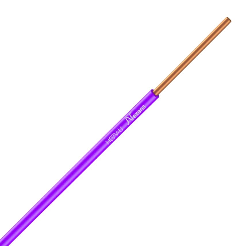 Nexans - Fil rigide H07V-U 1x1.5 Violet couronne de 100m