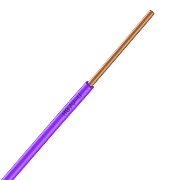 Nexans - Fil rigide H07V-U 1x1.5 Violet couronne de 750m