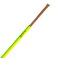 Nexans - Fil rigide H07V-R PASSEO 1G6 Vert-jaune couronne de 100m