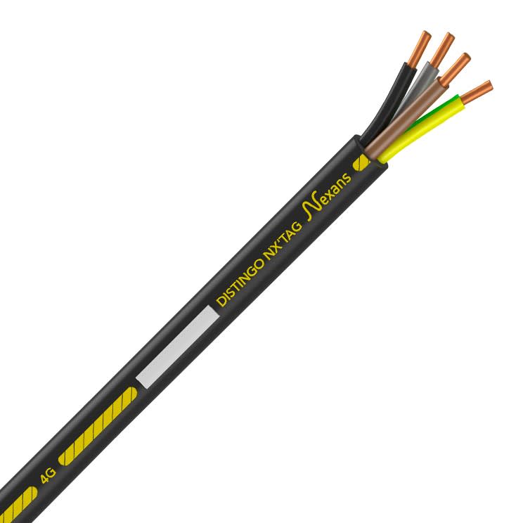 Nexans - Cable rigide R2V Distingo Nx'Tag cuivre 4G2,5 couronne 100m