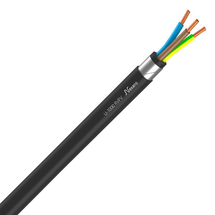 Nexans - Câble rigide U-1000 RVFV cuivre 3G2.5 longueur à la coupe