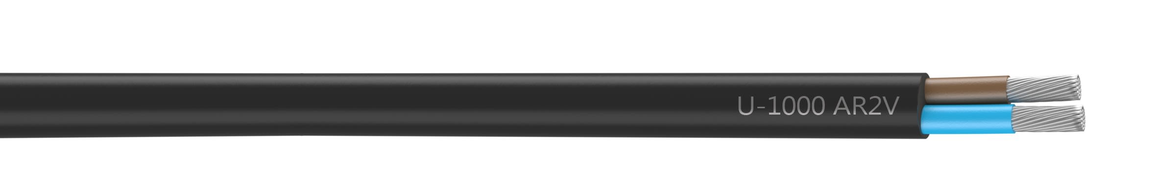 Nexans - Câble rigide U-1000 AR2V aluminium 2x25 longueur à la coupe