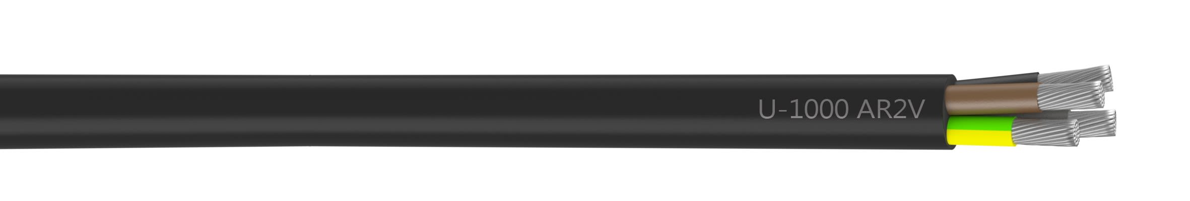 Nexans - Cable rigide U-1000 AR2V aluminium 4G25 longueur a la coupe