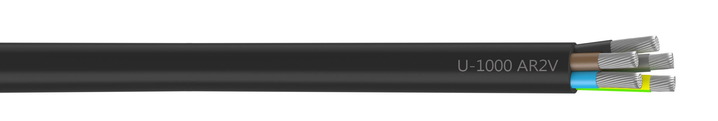 Nexans - Cable rigide U-1000 AR2V aluminium 5G50 longueur a la coupe