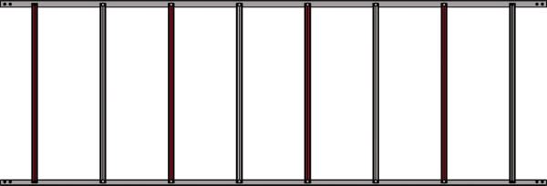 Automatismes BFT - Herse btm-skirt simple l=2m. pour MAXIMA et GIOTTO ULTRA 36