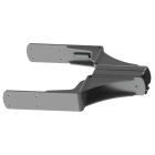 Automatismes BFT - OMEGA ATML U68 frc fixation/support double bras lisse MAXIMA ULTRA 68