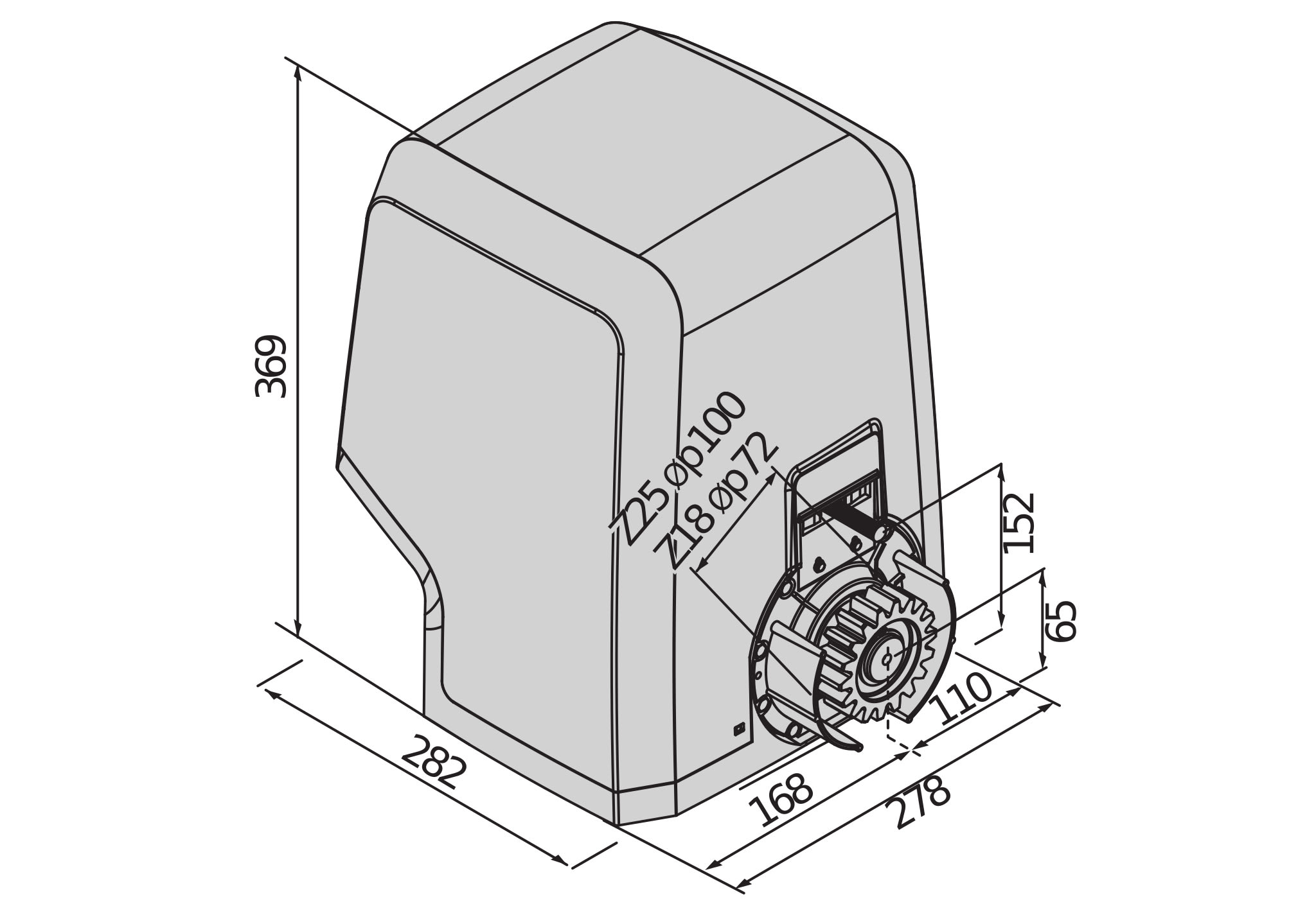 Automatismes BFT - Moteur portail coulissant ICARO VELOCE SMART AC A2000 18m/min 2T