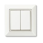 Finder - Bouton poussoir 2 ou 4 canaux, blanc, montage mural