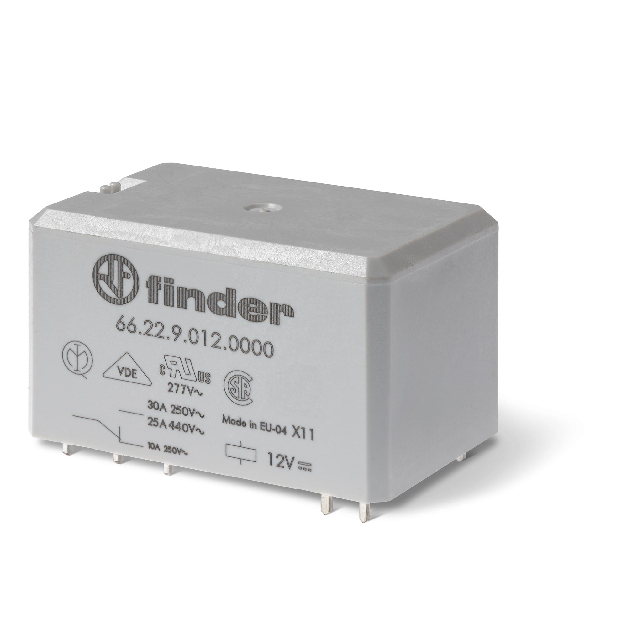 Finder - Relais de puissance CI 2RT 30A 230V AC, doubles picots, AgSnO2