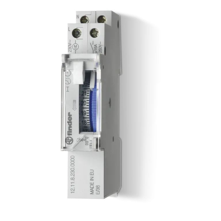 Finder - Horloge journalière mécanique 1NO 16A 230V AC, sans réserve de marche