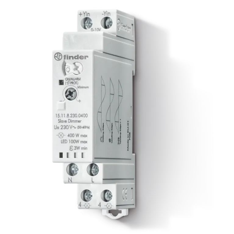 Finder - Variateur de lumière modulaire type "Esclave" 230V AC, entrée 0-10V