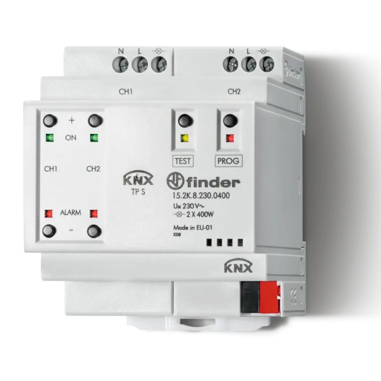 Finder - Variateur de lumière modulaire KNX 400W, alimentation par le BUS