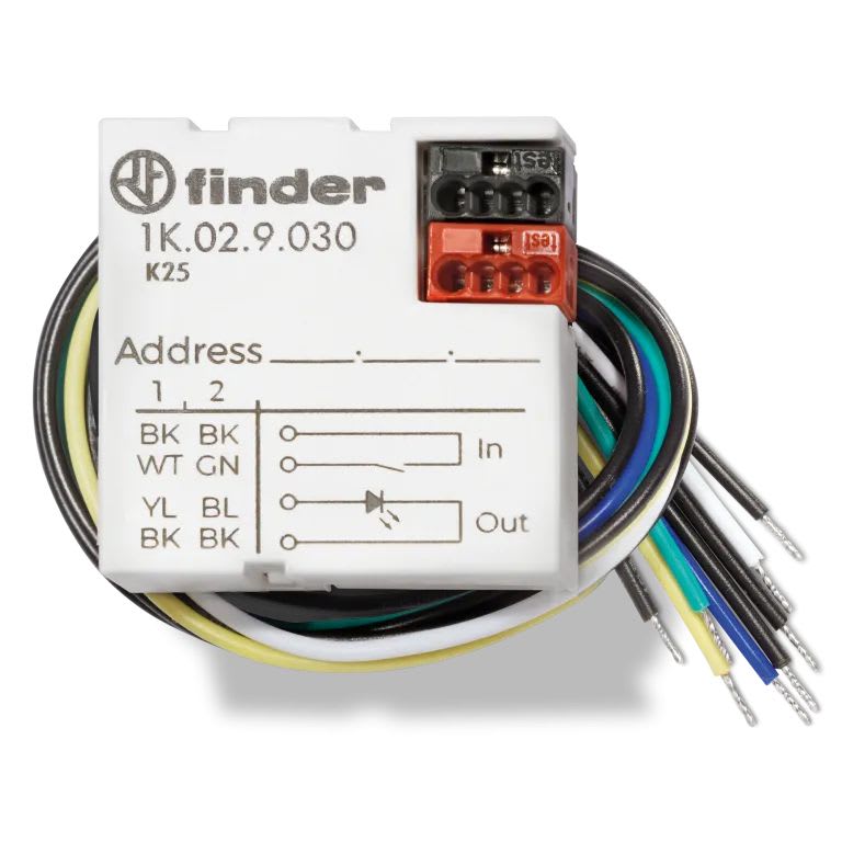 Finder - Interface KNX universel, IP40, 4 entrées + 4 sorties, à encastrer