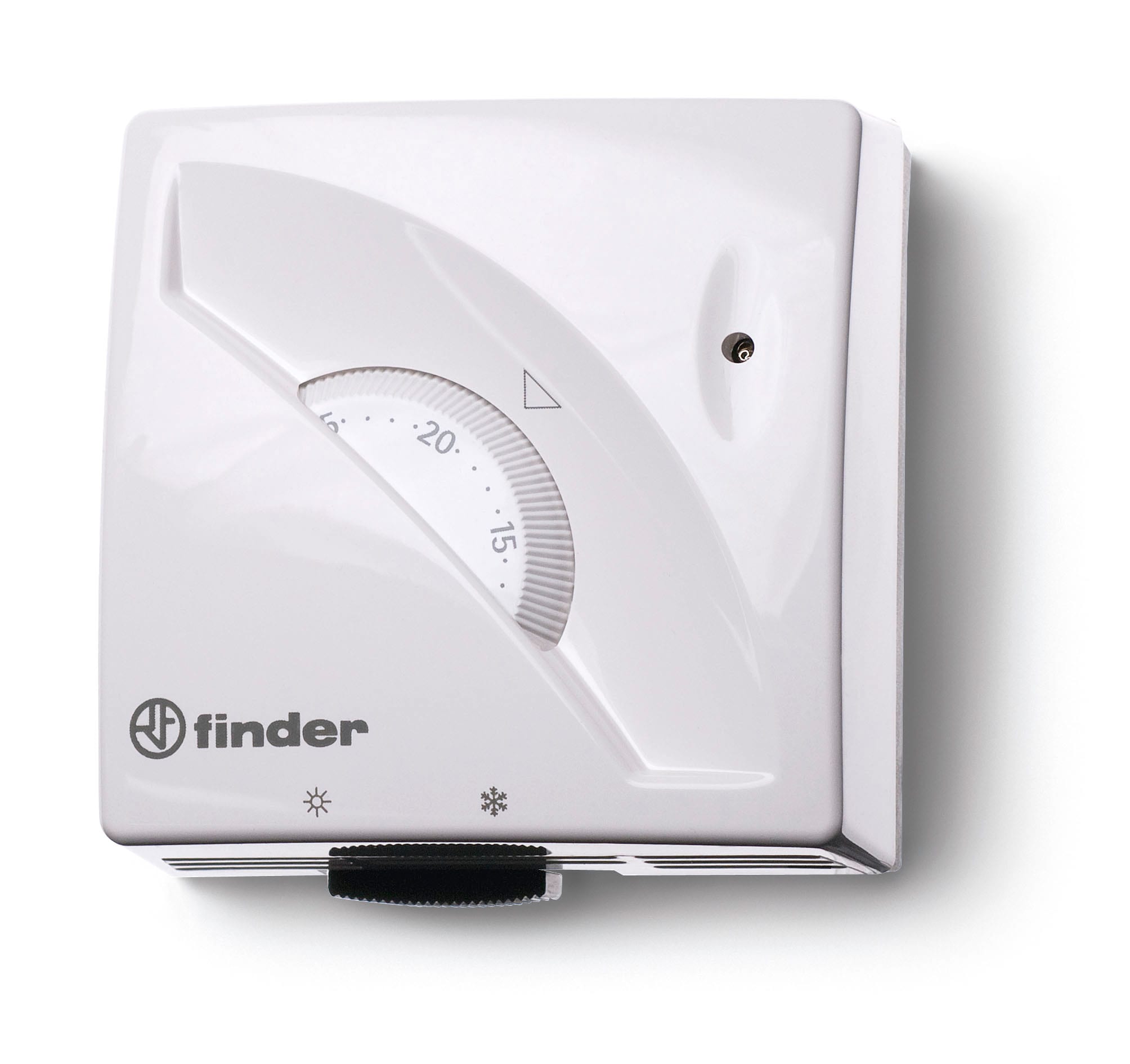 Finder - Thermostat de paroi 1 inverseur, 16A, IP20, interrupteur été/hiver