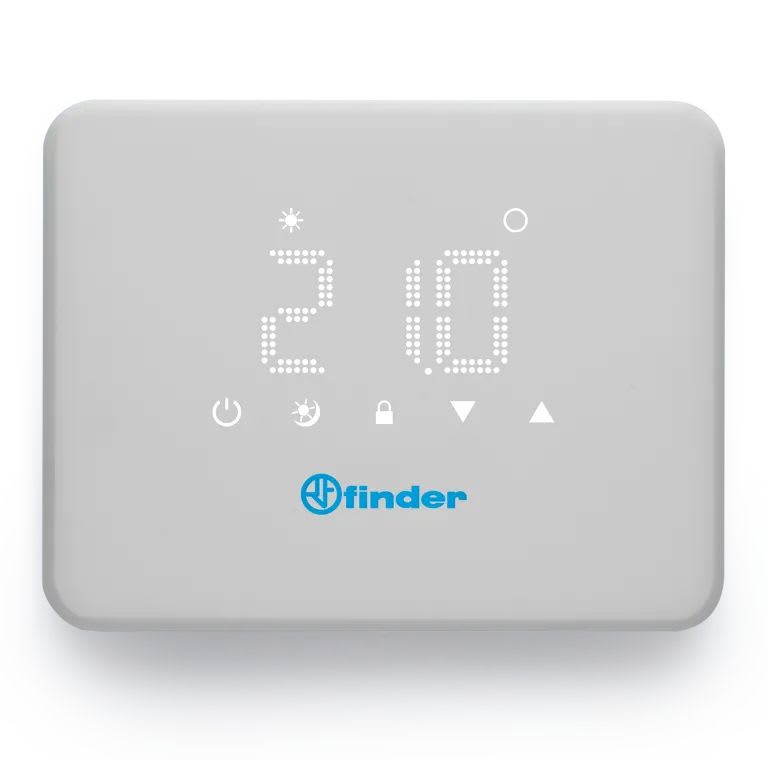Finder - Thermostat BLISS 1 inv 5A, 2 piles 1,5V, Blanc