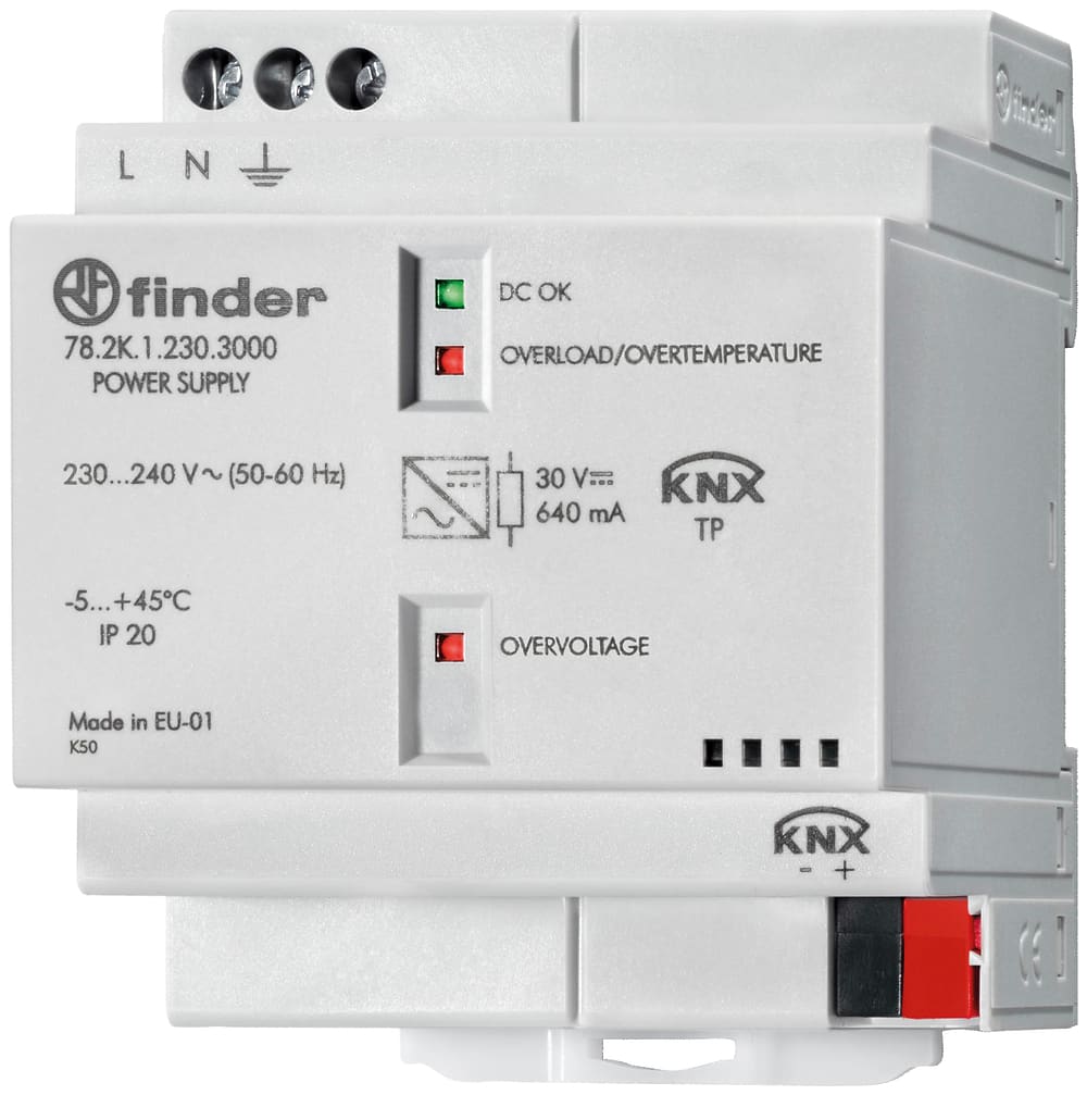 Finder - Alim KNX entrée 110-230VAC sortie 30VDC 640MA, protection Thermique