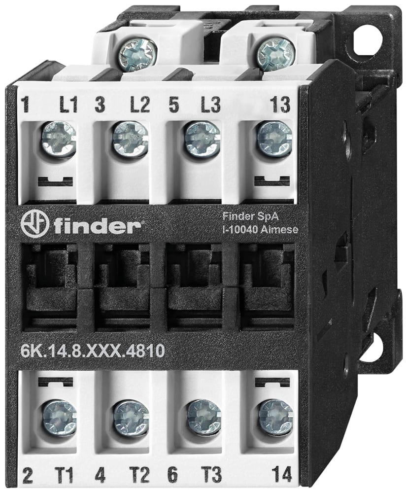 Finder - Contacteur 24V AC 4NO 10A 400V AC3 - 4kW + 1NO 2A 400V AC15