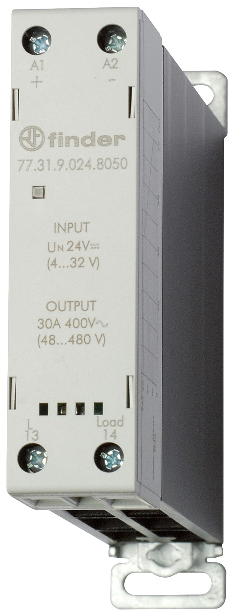 Finder - Relais statique modulaire 1NO 25A 230V AC, commut 0 de tension, sortie 230V AC