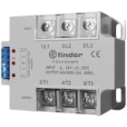 Finder - Relais statique pavé triphasé 3NO 80A 230V AC, commut instantanée, sortie 600VAC