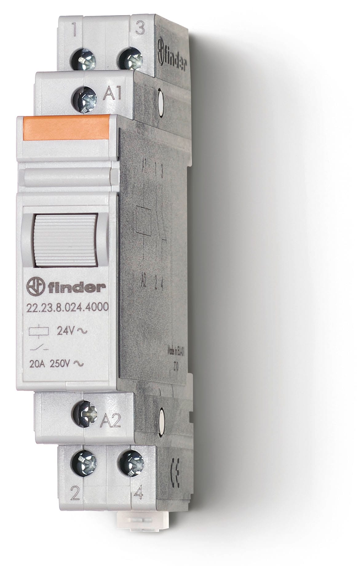 Finder - Relais modulaire 1NO + 1NC  20A 12V AC, AgSnO2