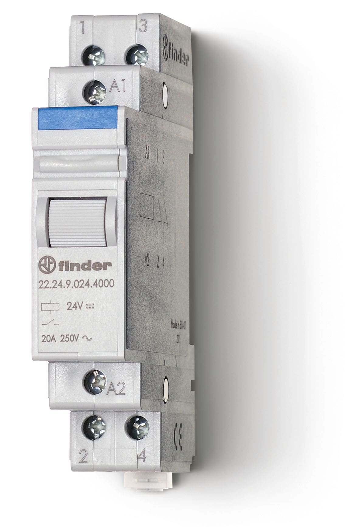 Finder - Relais modulaire 2NC 20A 12V DC, AgSnO2