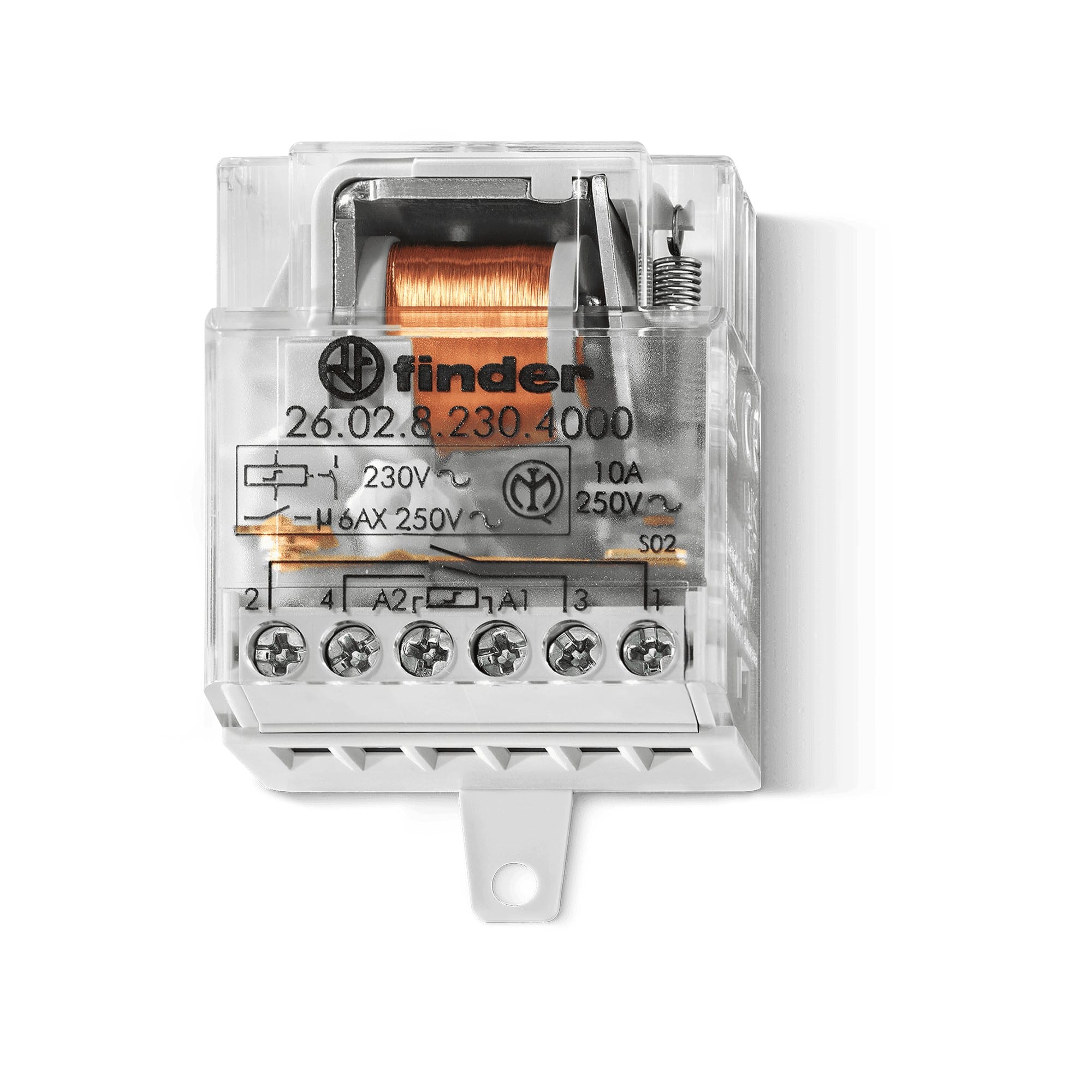 Finder - Télérupteur de boite 24V AC, 2 contacts NO 10A AgSnO2, 4 séquences