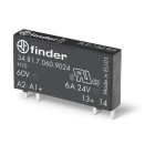 Finder - Relais statique CI 1NO 6A 60V DC sensible, sortie 24V DC, faible épaisseur