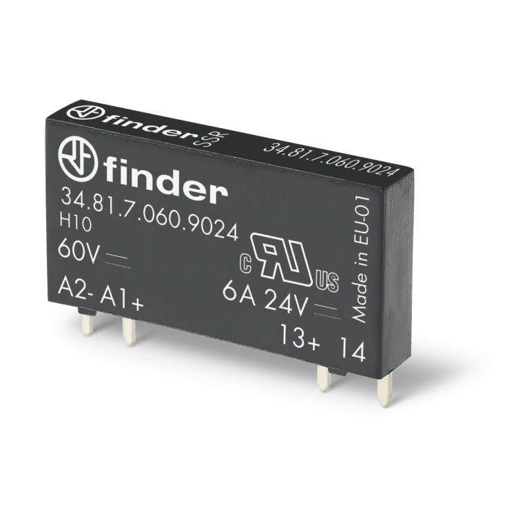 Finder - Relais statique CI 1NO 2A 60V DC sensible, sortie 240V AC, faible épaisseur
