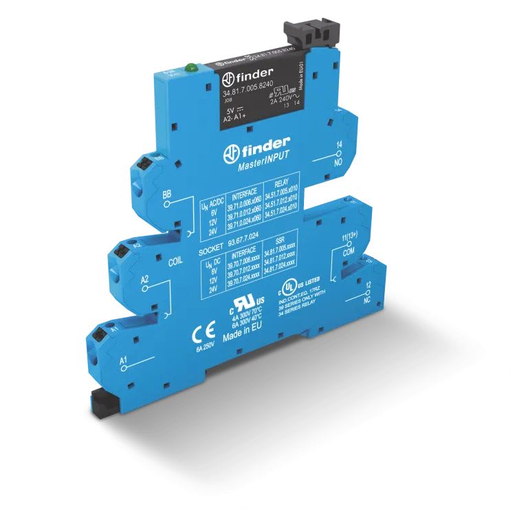 Finder - Interface statique masterINPUT 1NO 6A IN : 110 à 125V AC/DC OUT : 24V DC, auto