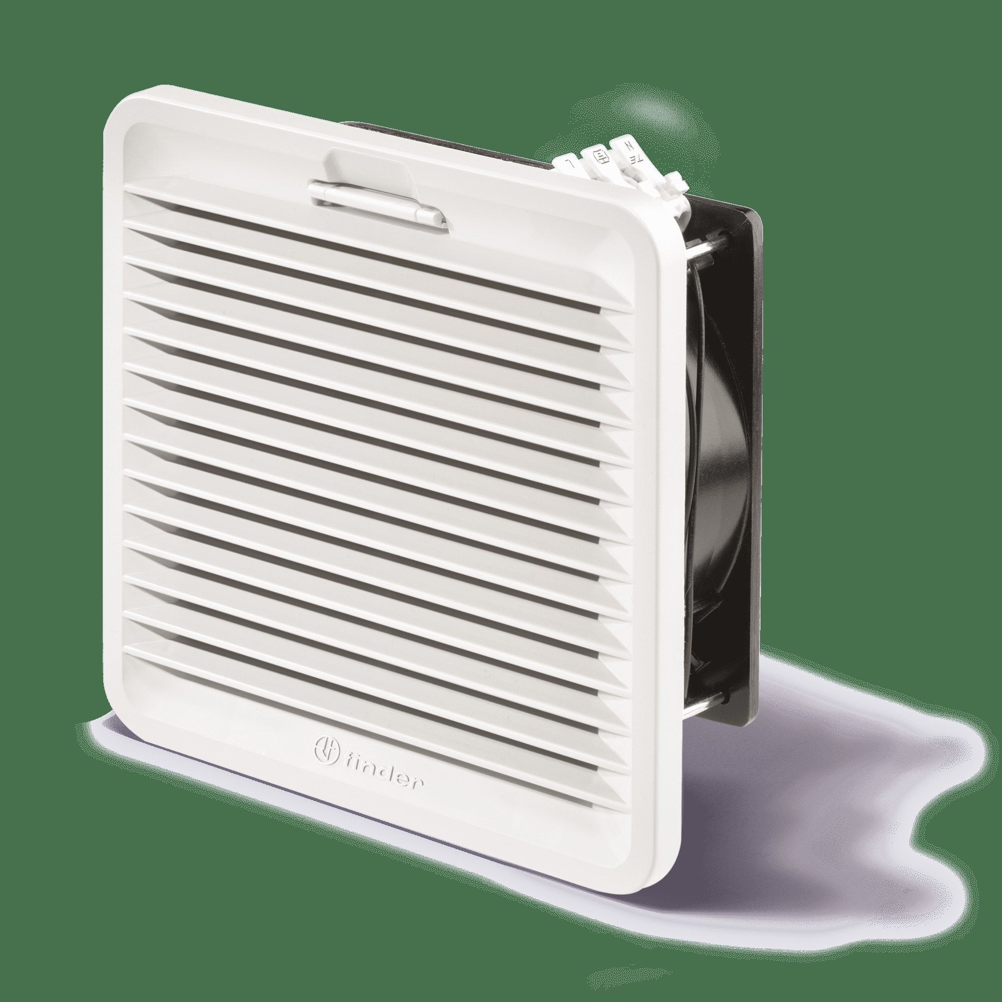 Finder - Ventilateur à filtre flux air inversé taille 4, 120VAC, 250m3/h, Push-in, IP54