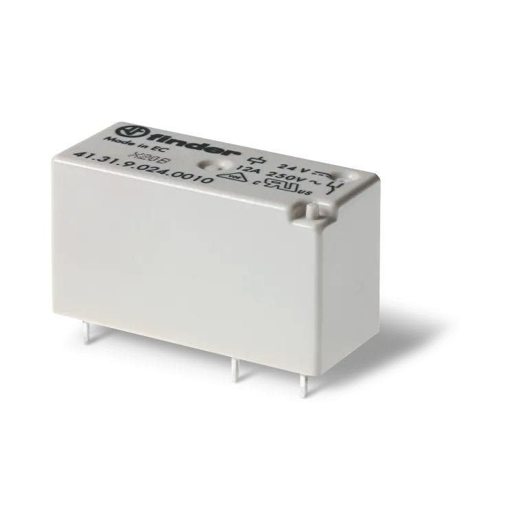 Finder - Relais circuit imprimé bas profil 1RT 12A 24V AC, AgNi