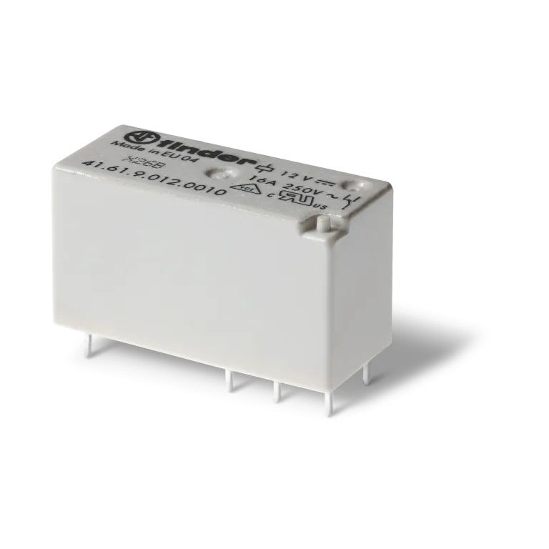 Finder - Relais circuit imprimé bas profil 1RT 16A 60V DC, AgNi