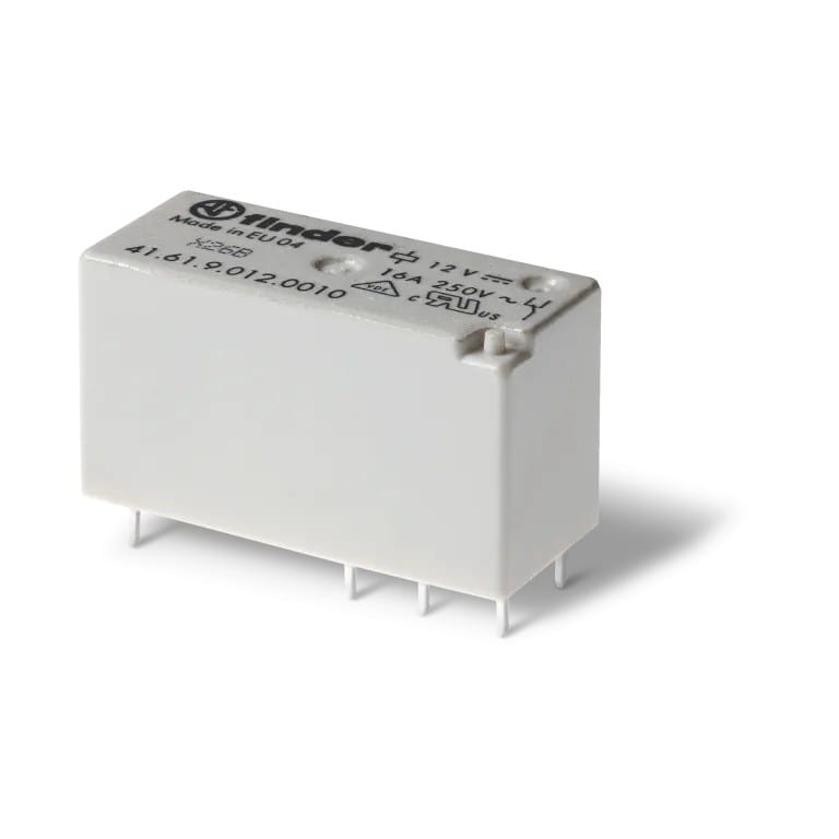 Finder - Relais circuit imprimé bas profil 1RT 16A 12V DC, AgNi, IECEx, ATEX, HazLoc
