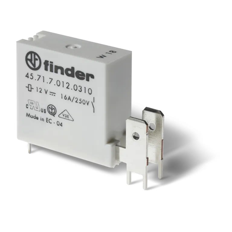 Finder - Relais CI température ambiante, 1NC 16A 6V DC sensible, Faston 250