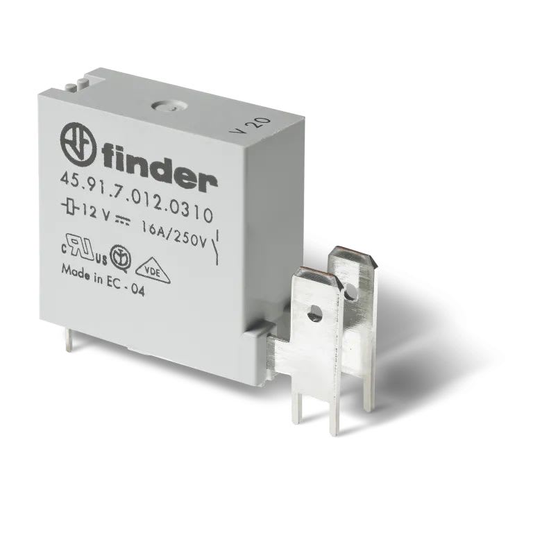 Finder - Relais CI temp ambiante interval contacts ? 3mm, 1NO 16A 24V DC, Faston 250