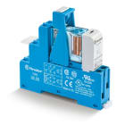 Finder - Interface 2RT 10A 125V DC sensible, étrier plastique, bornes à cage