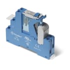Finder - Interface 2RT 8A 24VDC,étrier plastique,borne à cage,sortie d'automate,AgNi+Au