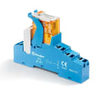 Finder - Interface 1RT 10A 120V AC, étrier plastique, bornes Push-in, sortie d'automate