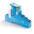 Finder - Interface 2RT 8A 120V DC, étrier plastique, bornes Push-in, sortie d'automate