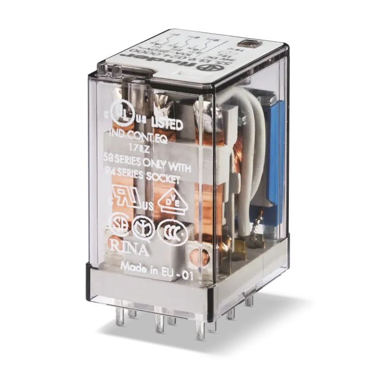 Finder - Relais industriel 3RT 10A 60V AC, AgNi + Au